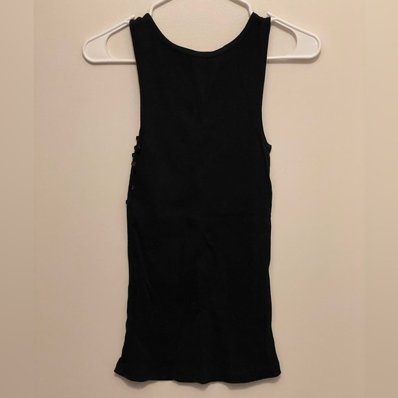 Black Old Navy Ribbed Tank Top With Half Bib of Sequins, Size M - Picture 4 of 4